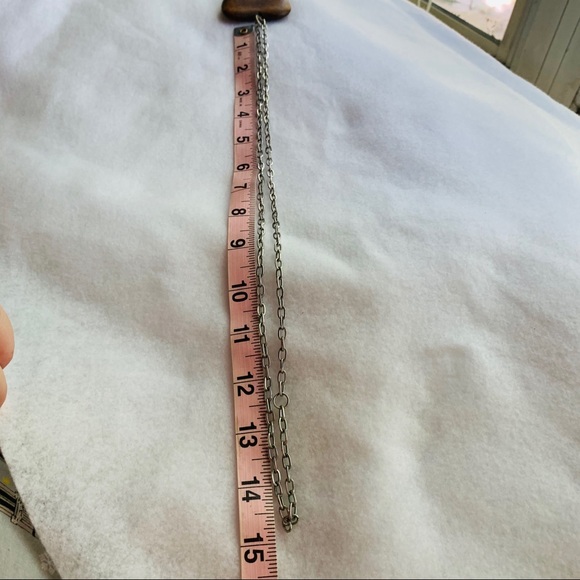 COPY - Wood heart necklace with chain link necklace - Picture 5 of 6